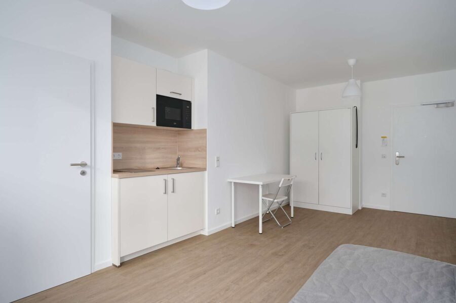 Modernes und möbliertes Studioapartment im Leipziger Osten – sofort bezugsfertig!, 04315 Leipzig, Etagenwohnung